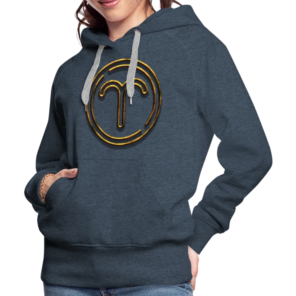 Aries 3D Gold Women’s Premium Hoodie