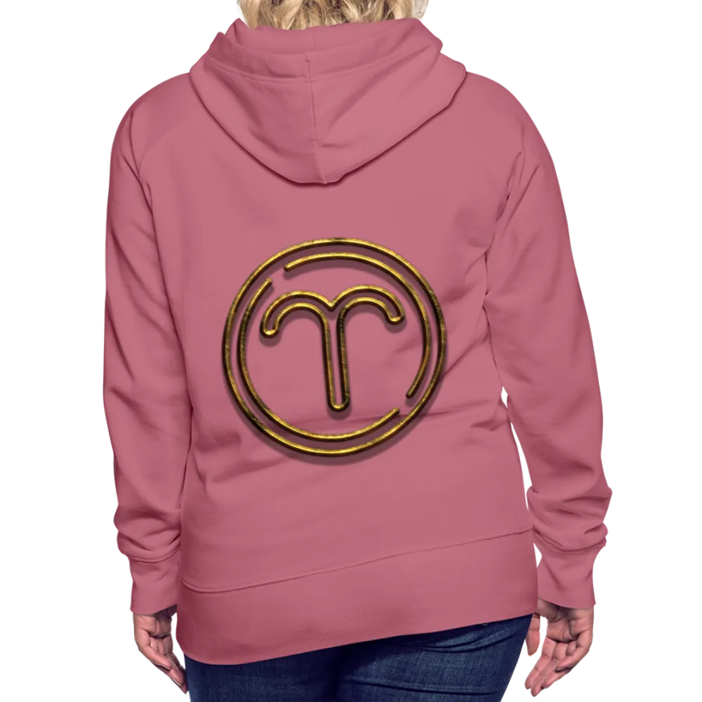 Aries 3D Gold Women’s Premium Hoodie