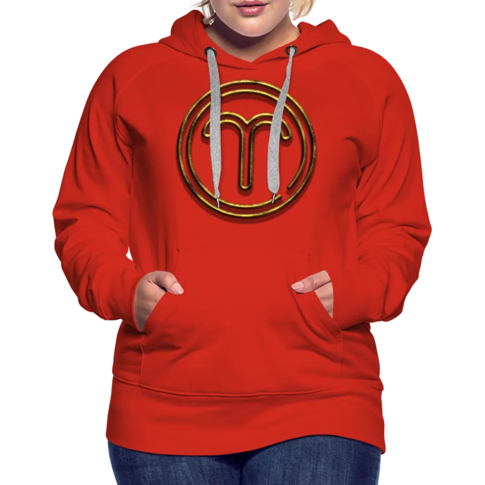 Aries 3D Gold Women’s Premium Hoodie