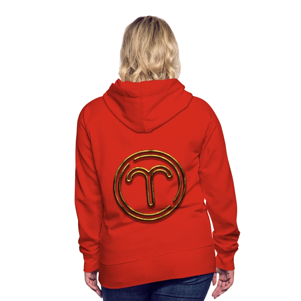 Aries 3D Gold Women’s Premium Hoodie