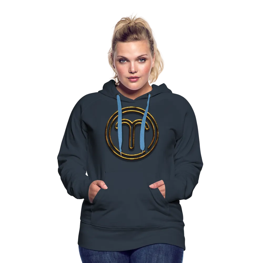 Aries 3D Gold Women’s Premium Hoodie