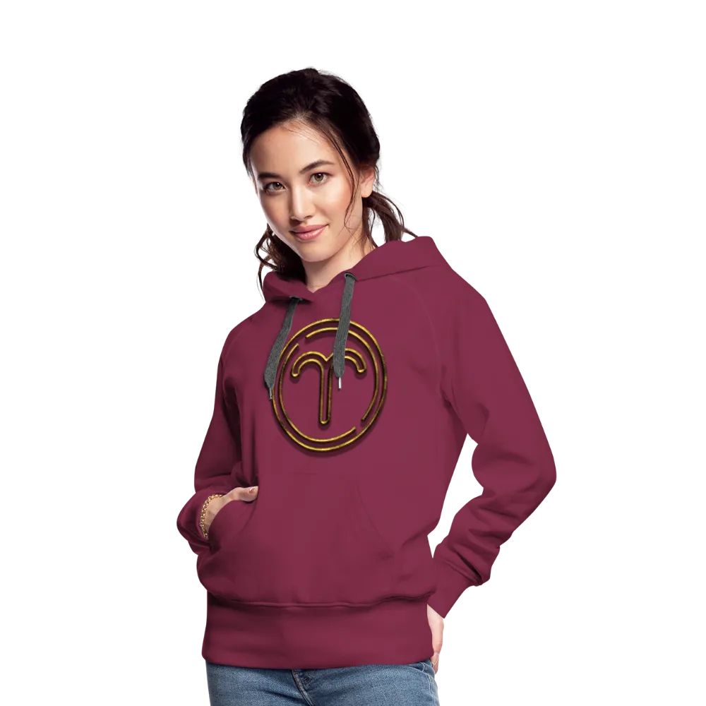 Aries 3D Gold Women’s Premium Hoodie