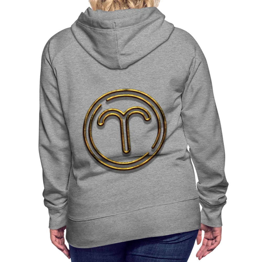 Aries 3D Gold Women’s Premium Hoodie