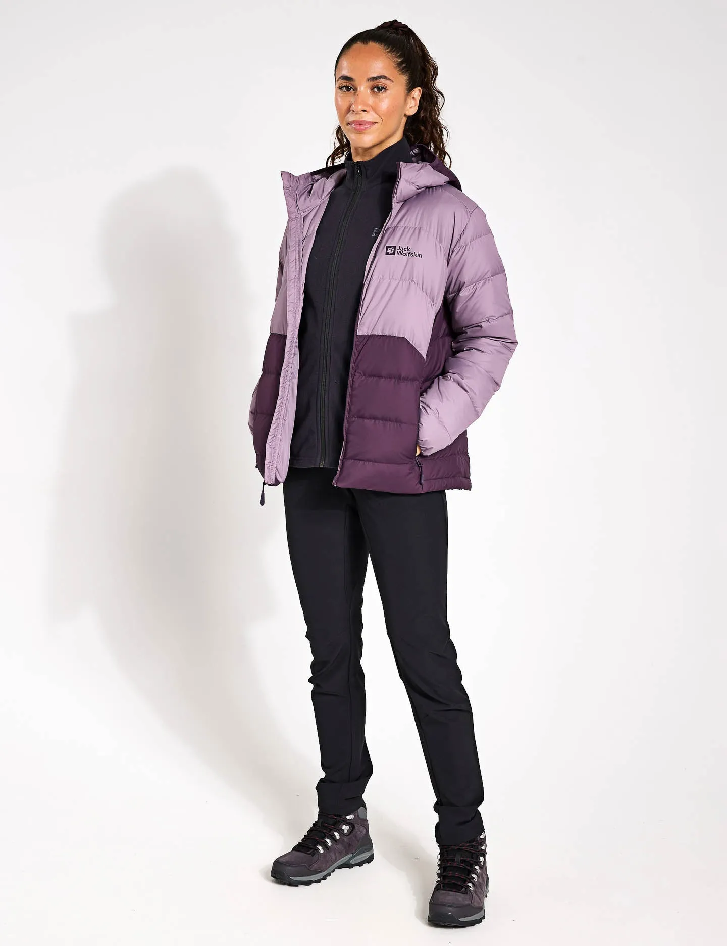 Ather Down Hooded Jacket - Midnight Plum