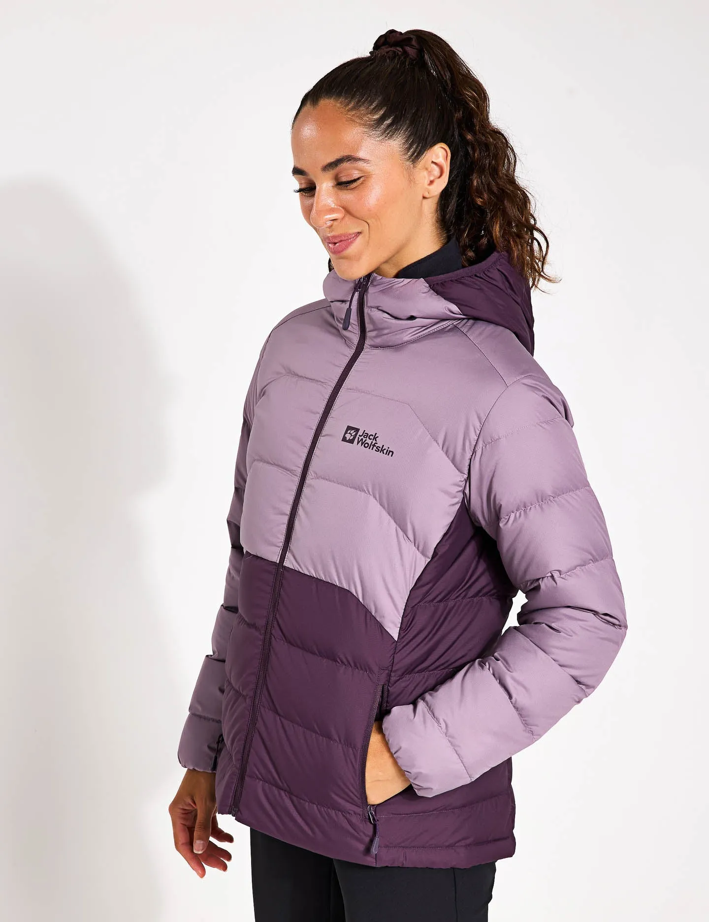 Ather Down Hooded Jacket - Midnight Plum