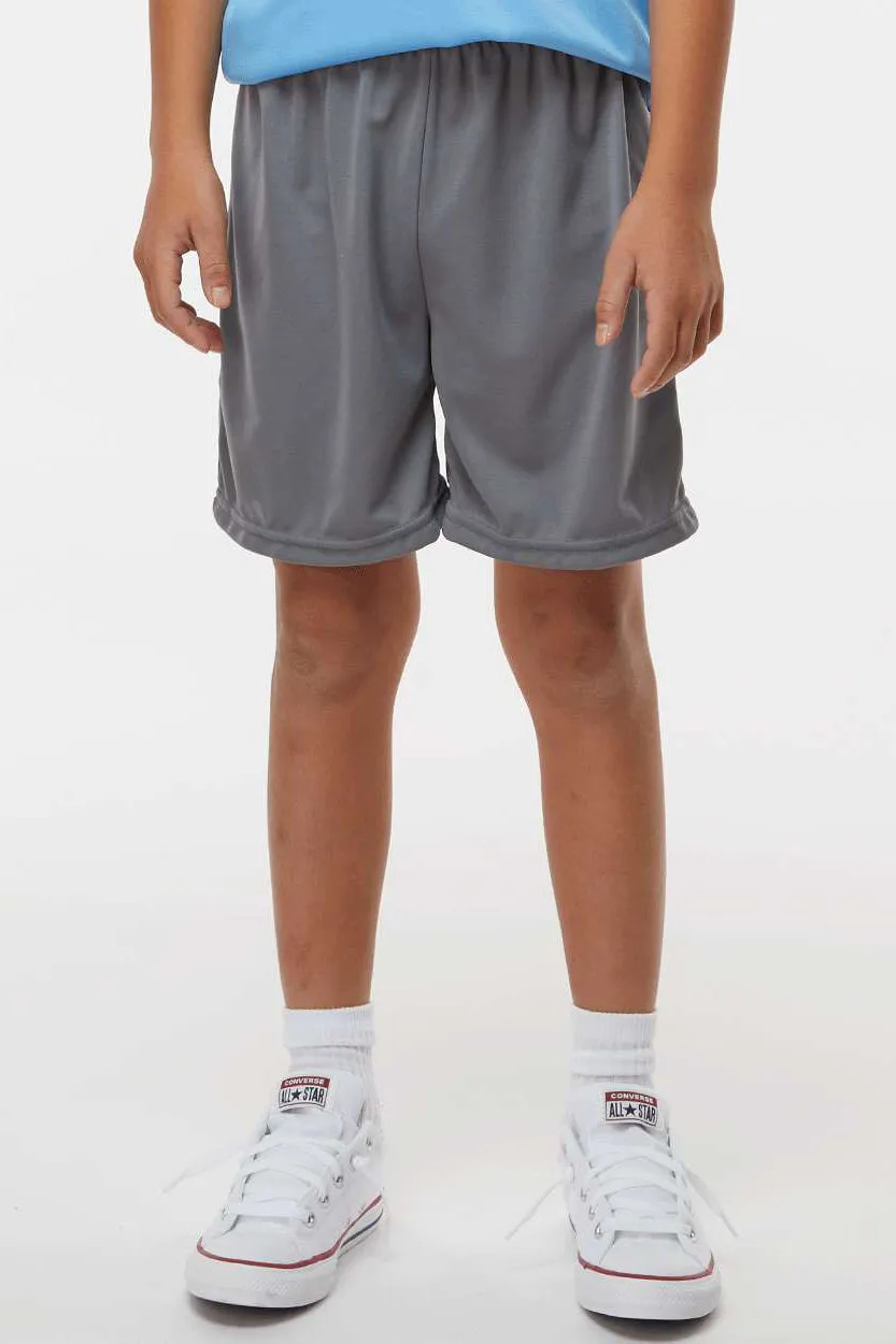 Augusta Sportswear Youth Octane Moisture Wicking Shorts - Graphite Grey