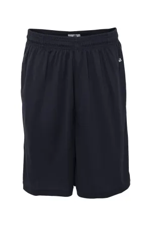 Badger Mens B-Core Moisture Wicking Shorts w/ Pockets - Navy Blue