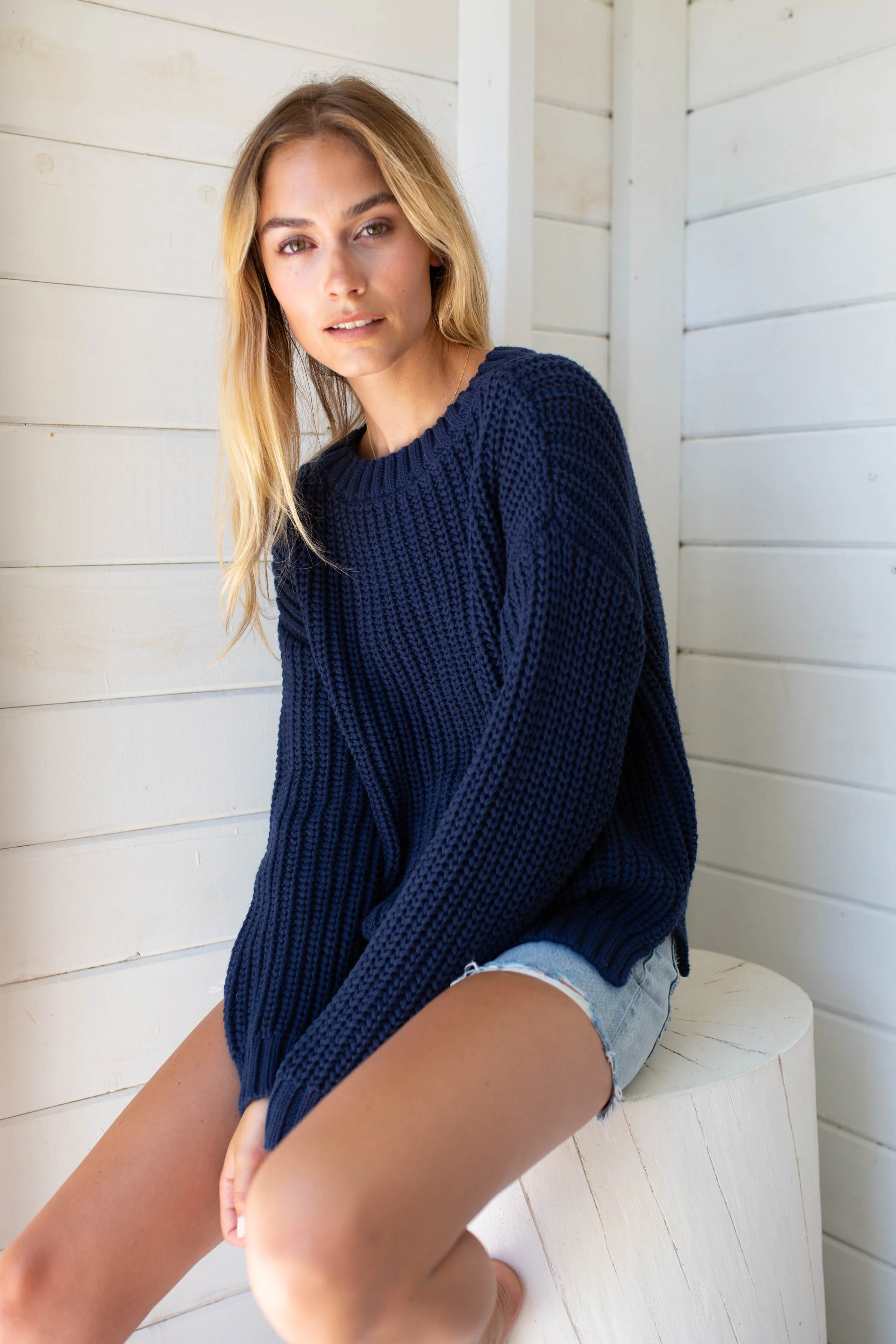 Beach Sweater - Navy