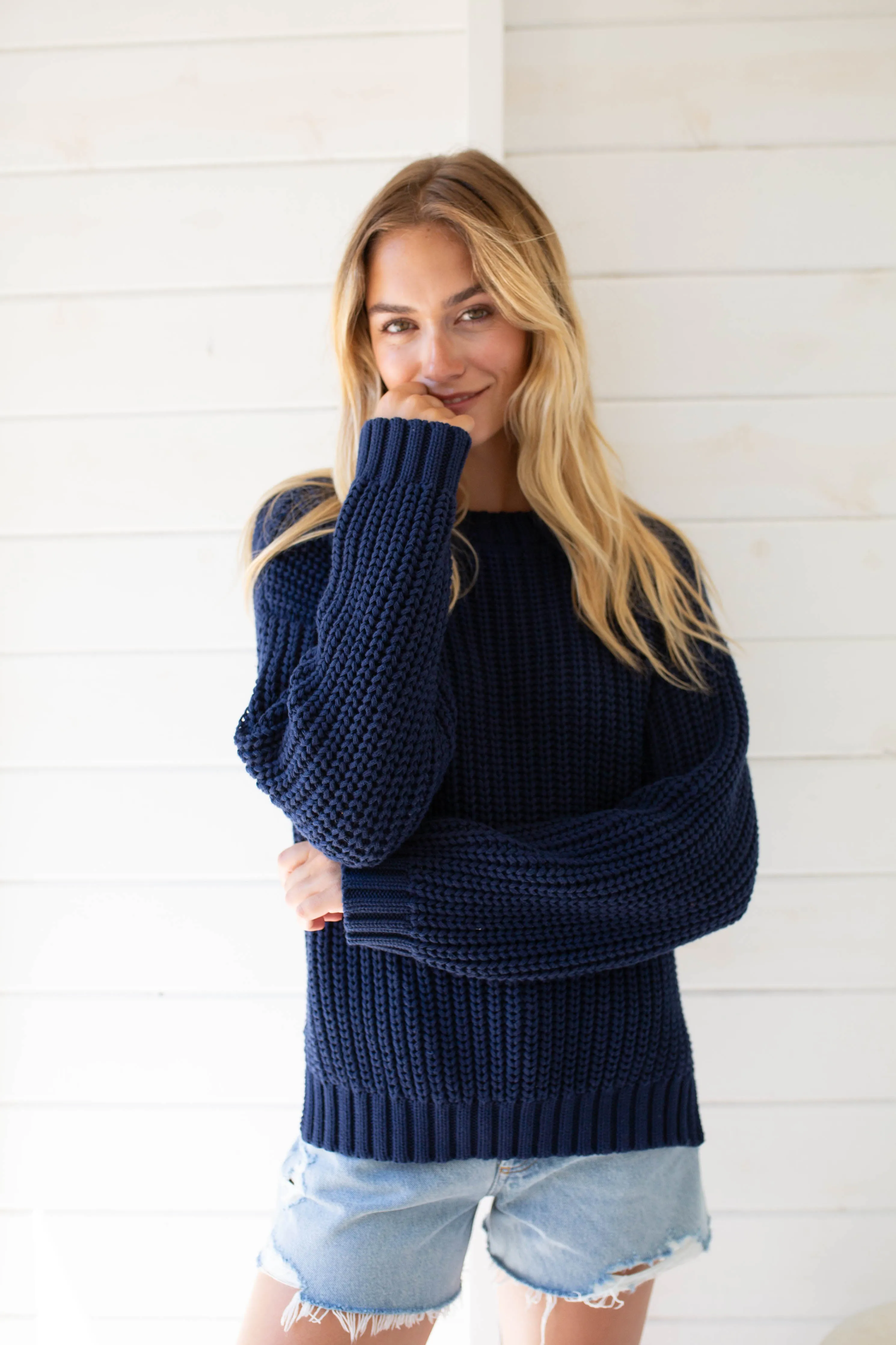 Beach Sweater - Navy