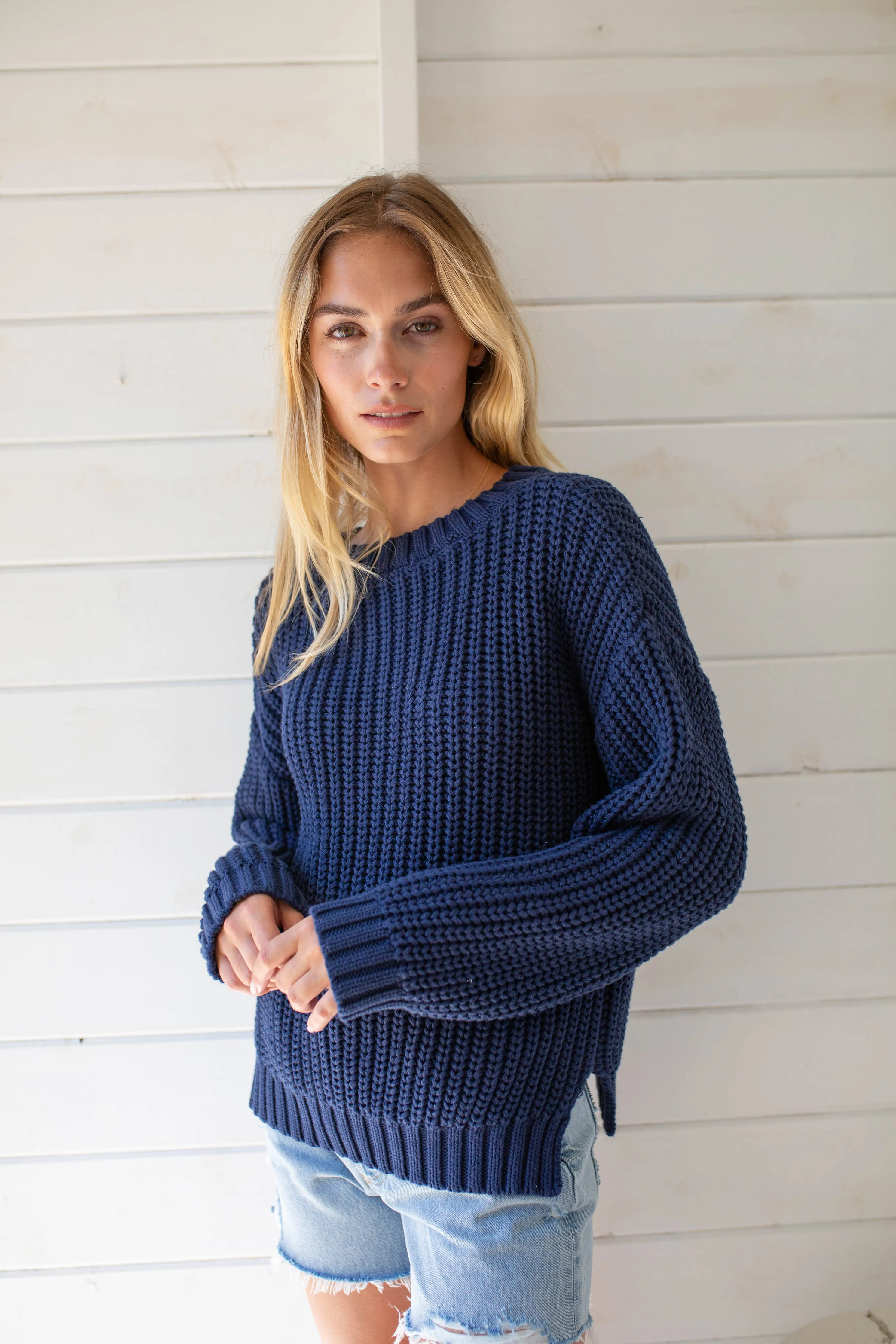 Beach Sweater - Navy