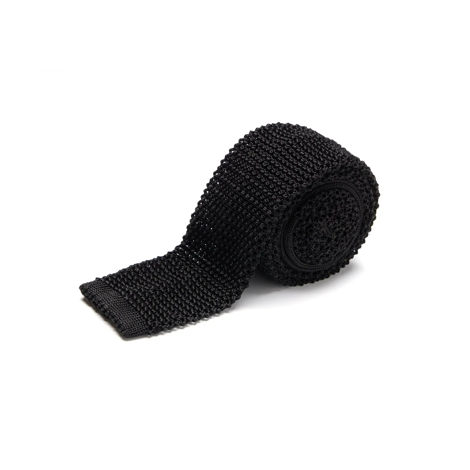 Black Knitted Necktie