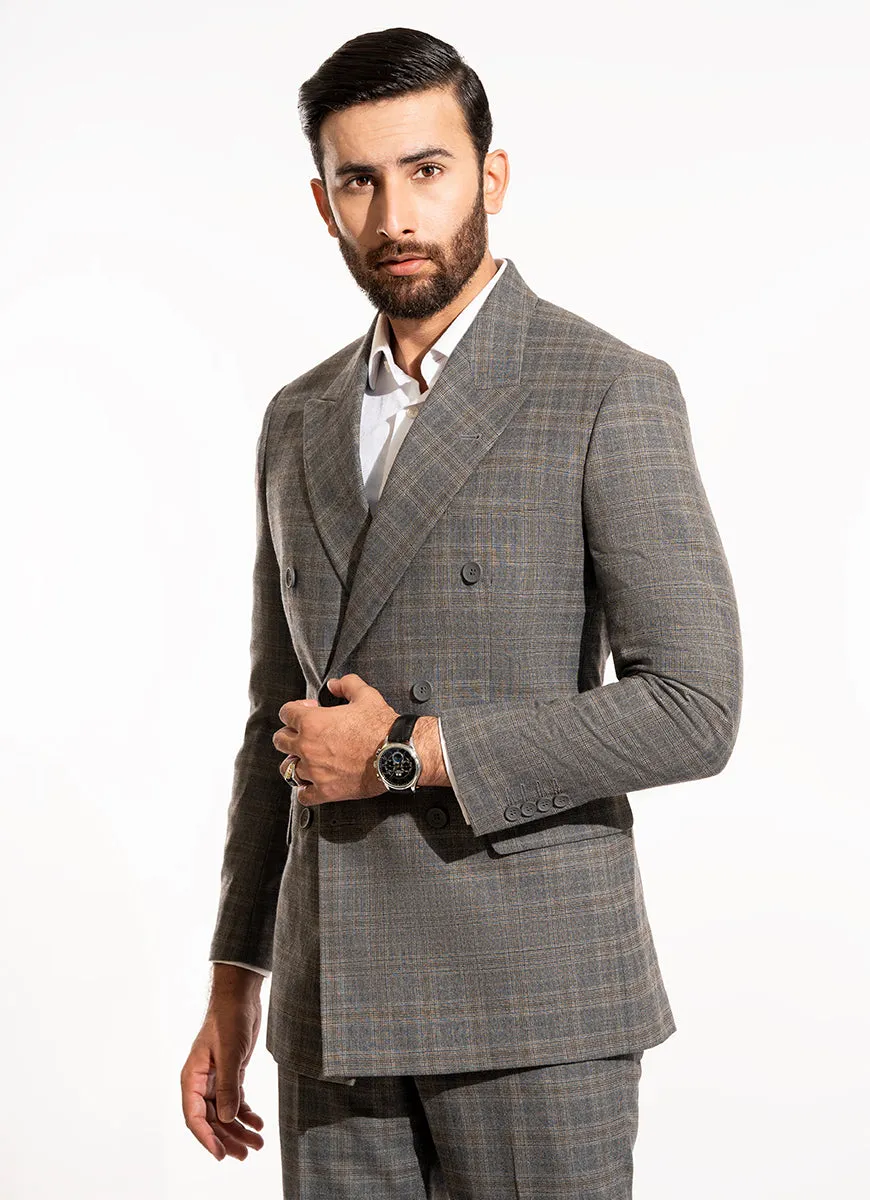 Brown Plaid Check Suit