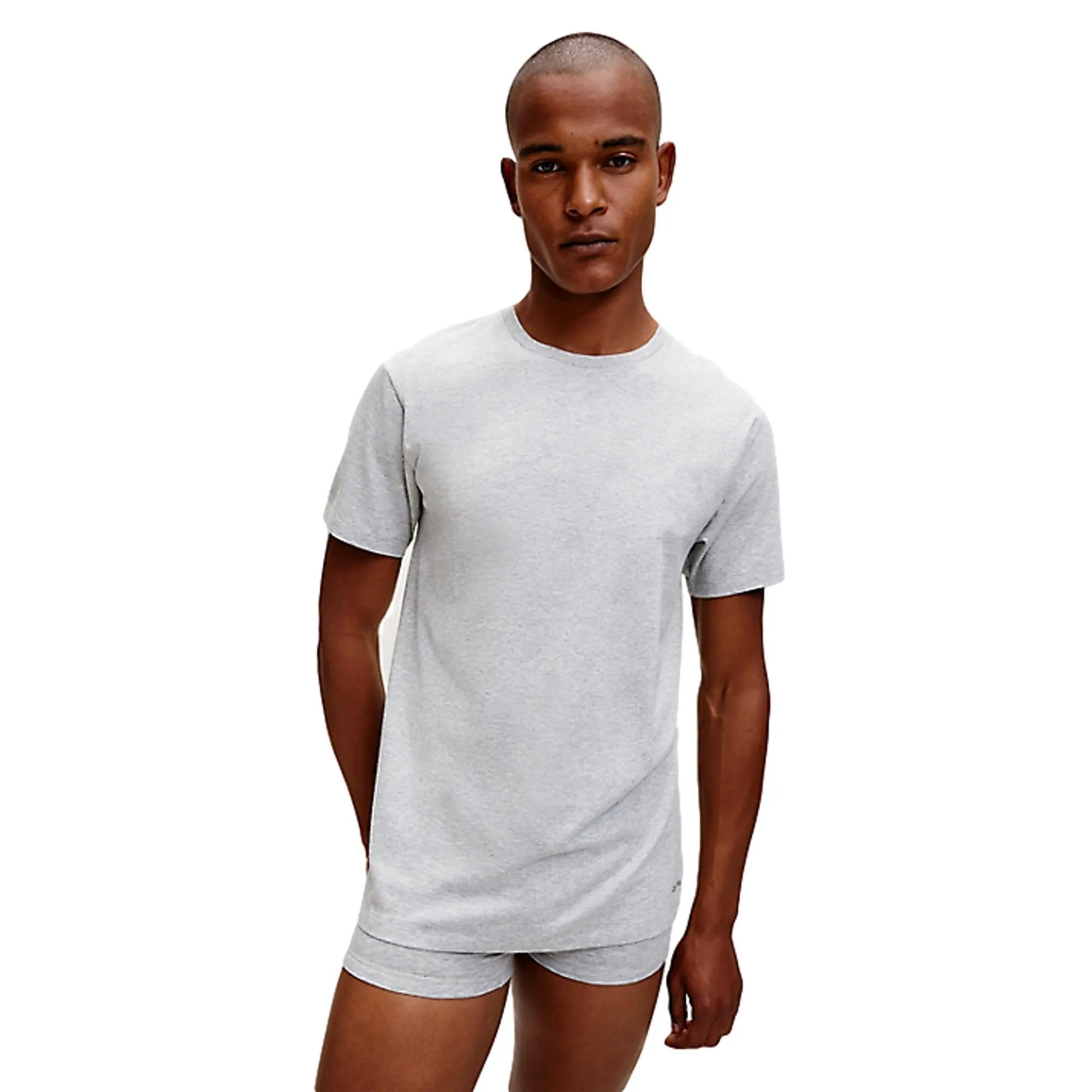 Calvin Klein Cotton Classics Crew Neck T-Shirt 3 Pack - Black/White/Grey