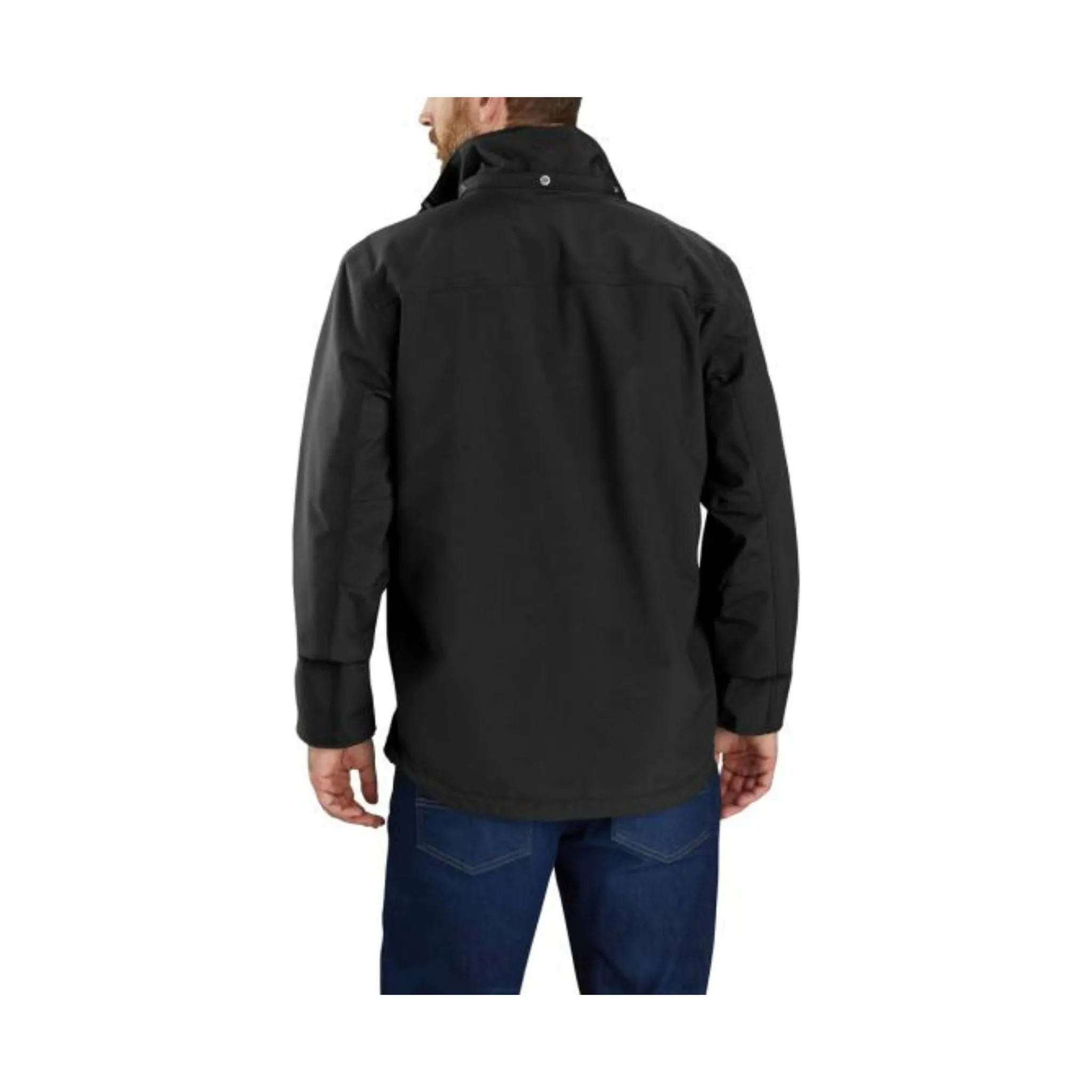 Carhartt Men's Storm Defender Loose Fit Heavy Weight Rain Jacket - Black