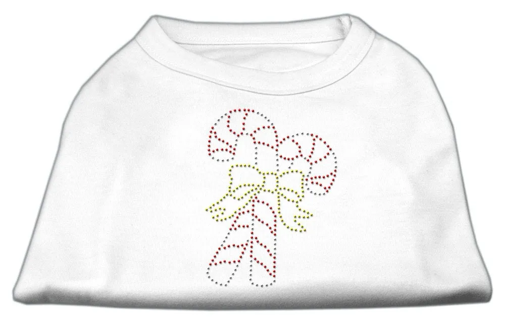 Christmas Pet Dog & Cat Shirt Rhinestone, "Candy Canes"