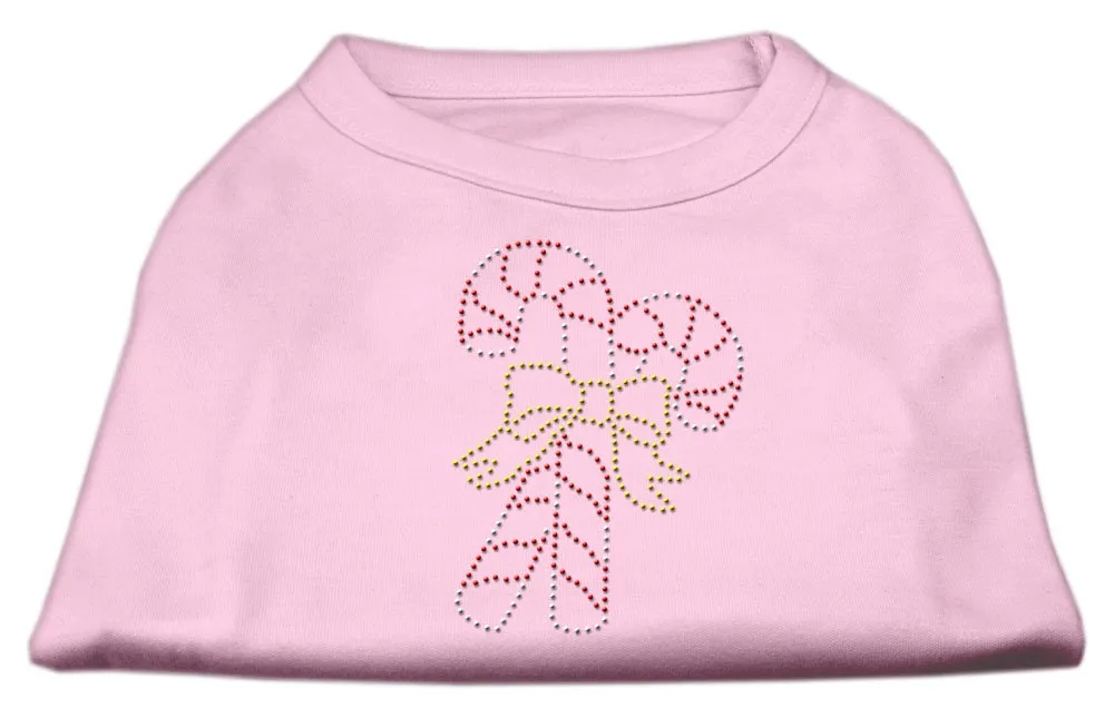 Christmas Pet Dog & Cat Shirt Rhinestone, "Candy Canes"