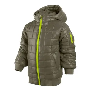 Cozy Brown Down-Filled Nike Junior Jacket with Hood & Pockets