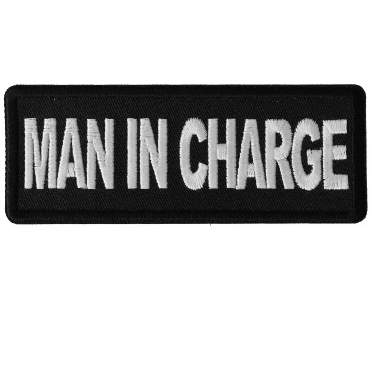 Daniel Smart Man in Charge Embroidered Iron on Patch, 4 x 1.5 inches