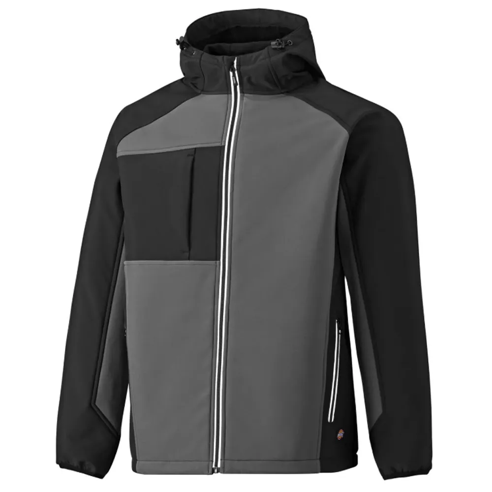 Dickies JW7023 Two Tone Hooded Water Resistant Softshell Jacket Various Colours