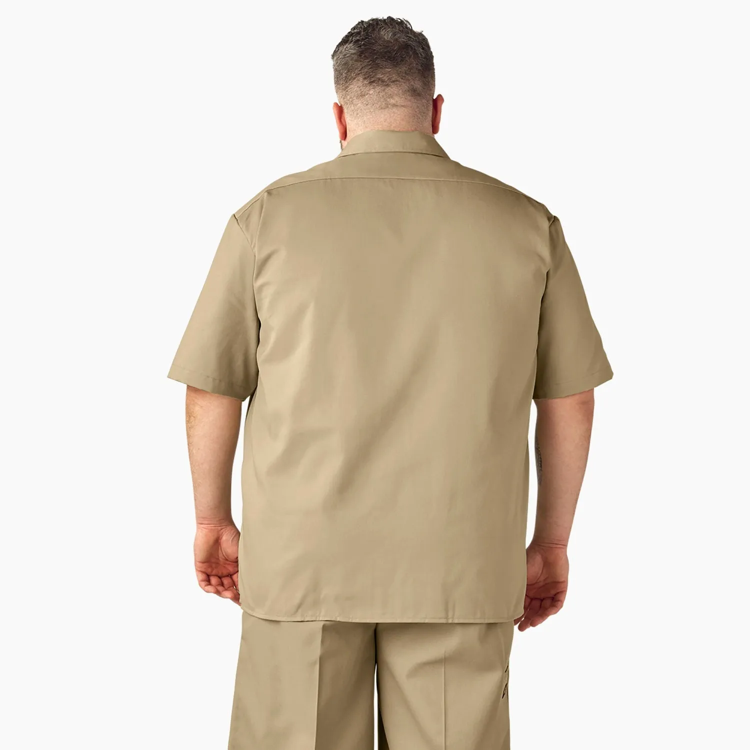 Dickies Men's Short Sleeve Work Shirt_Khaki