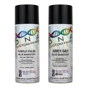 DNA PAINTS Helix Basecoat Spray Paint 350ml Aerosol Purple Pulse with Undercoat