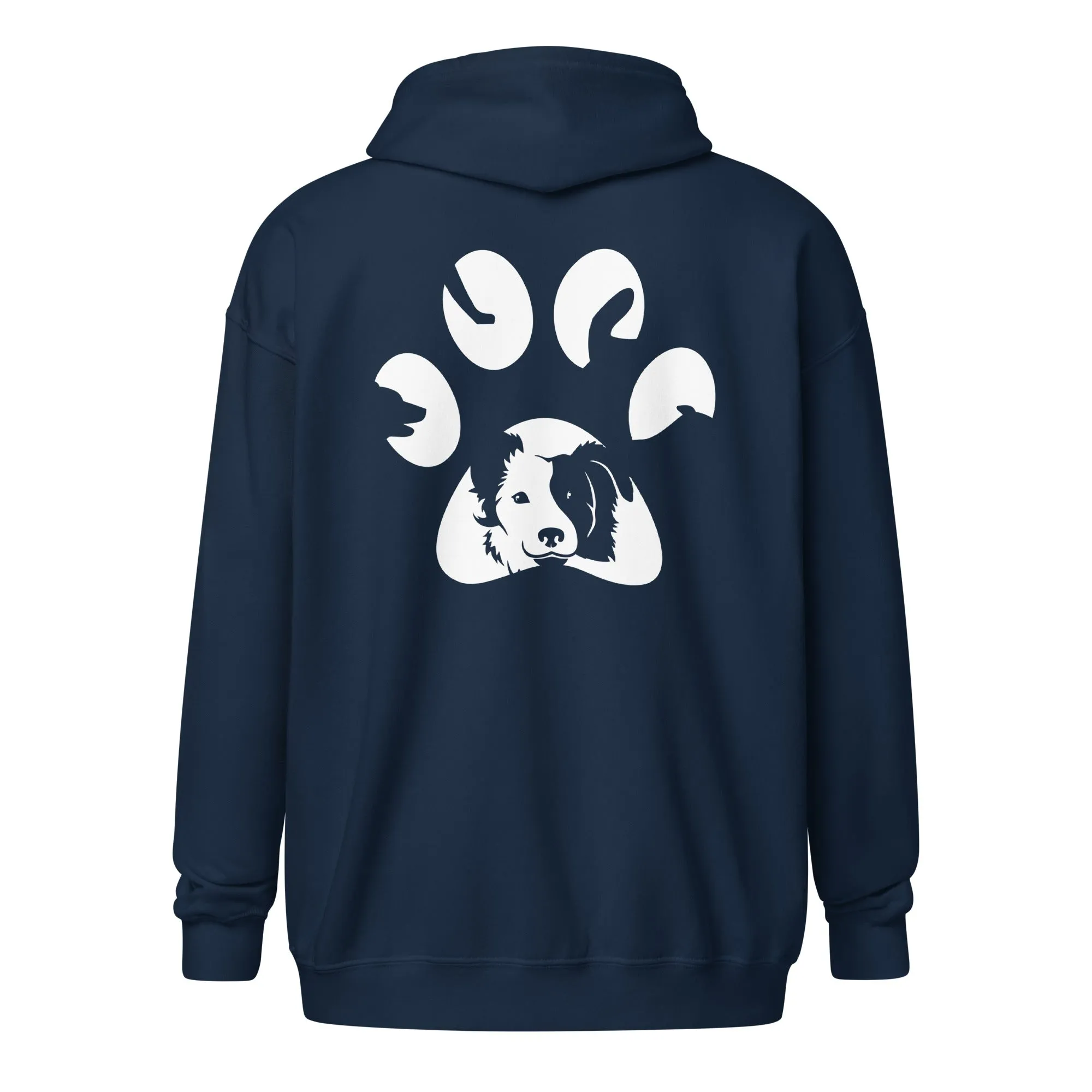 Dog Pawprint Unisex Zip Hoodie