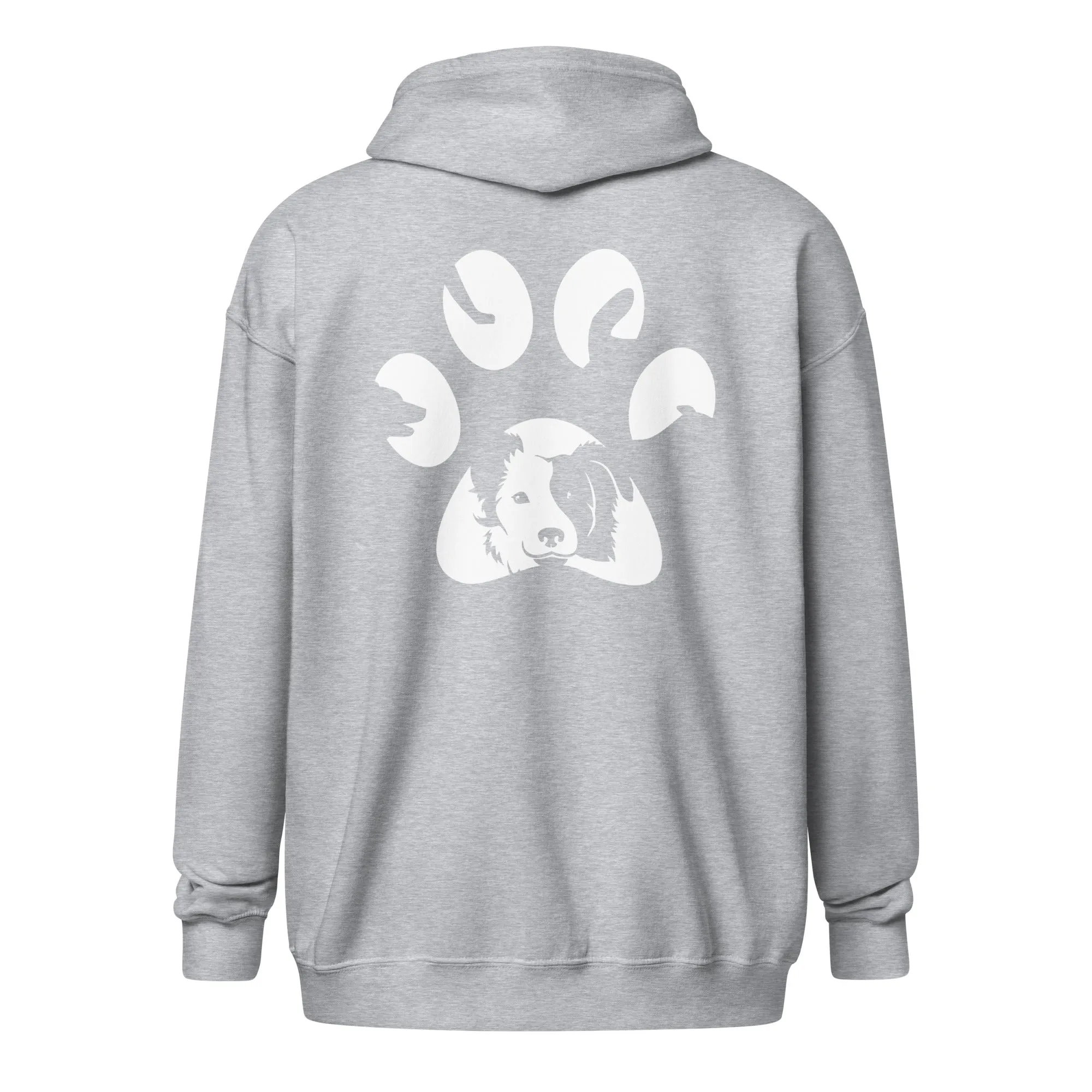 Dog Pawprint Unisex Zip Hoodie