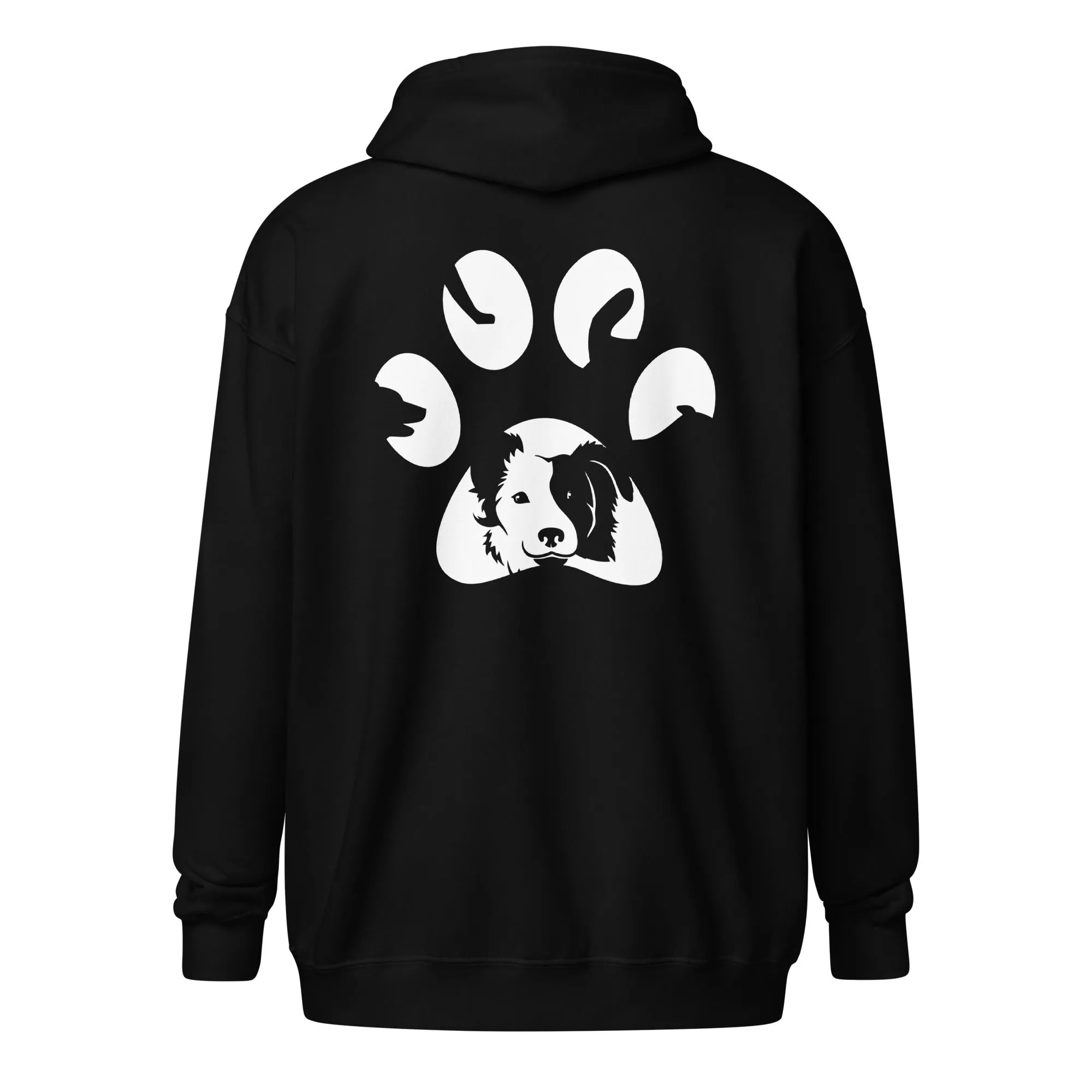 Dog Pawprint Unisex Zip Hoodie