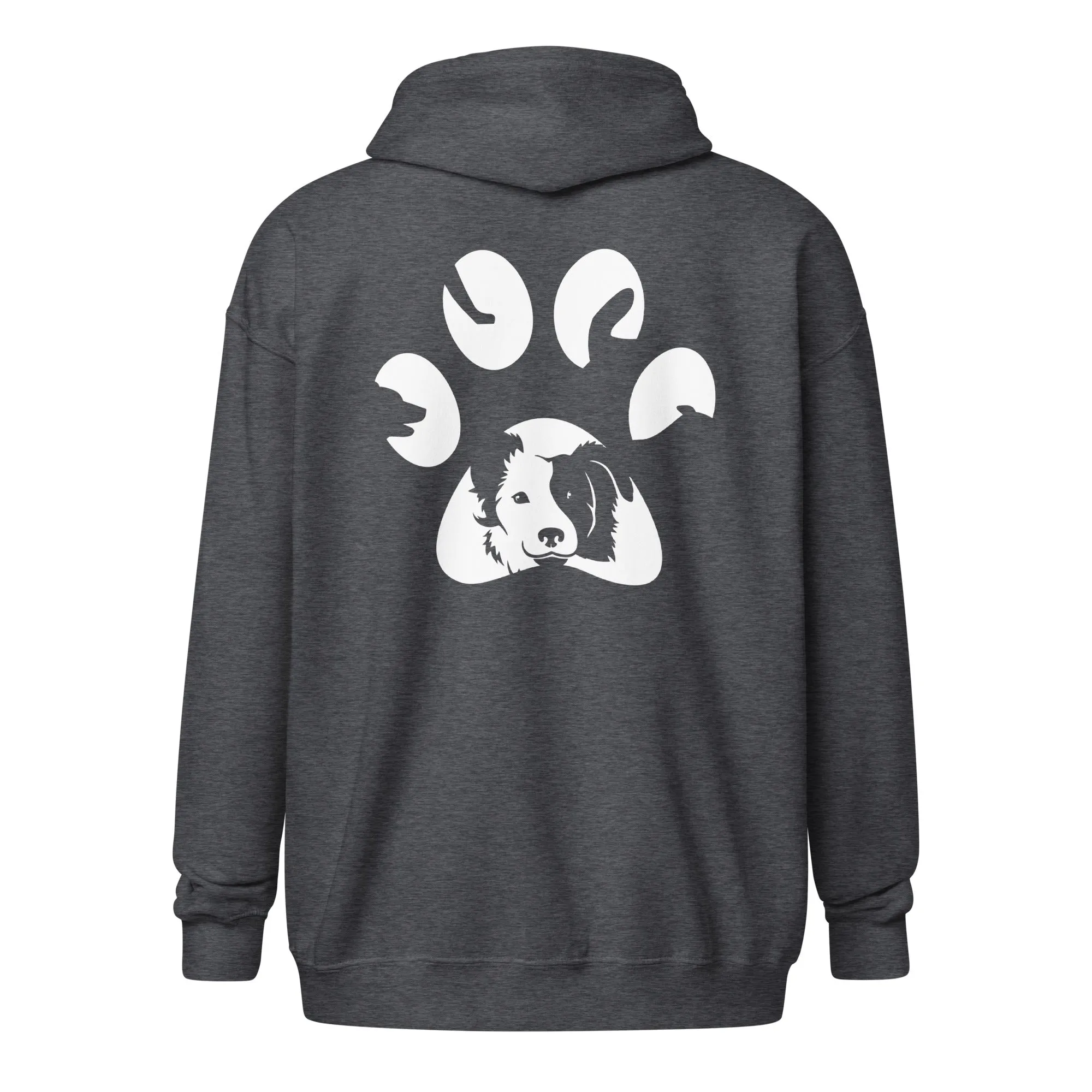 Dog Pawprint Unisex Zip Hoodie