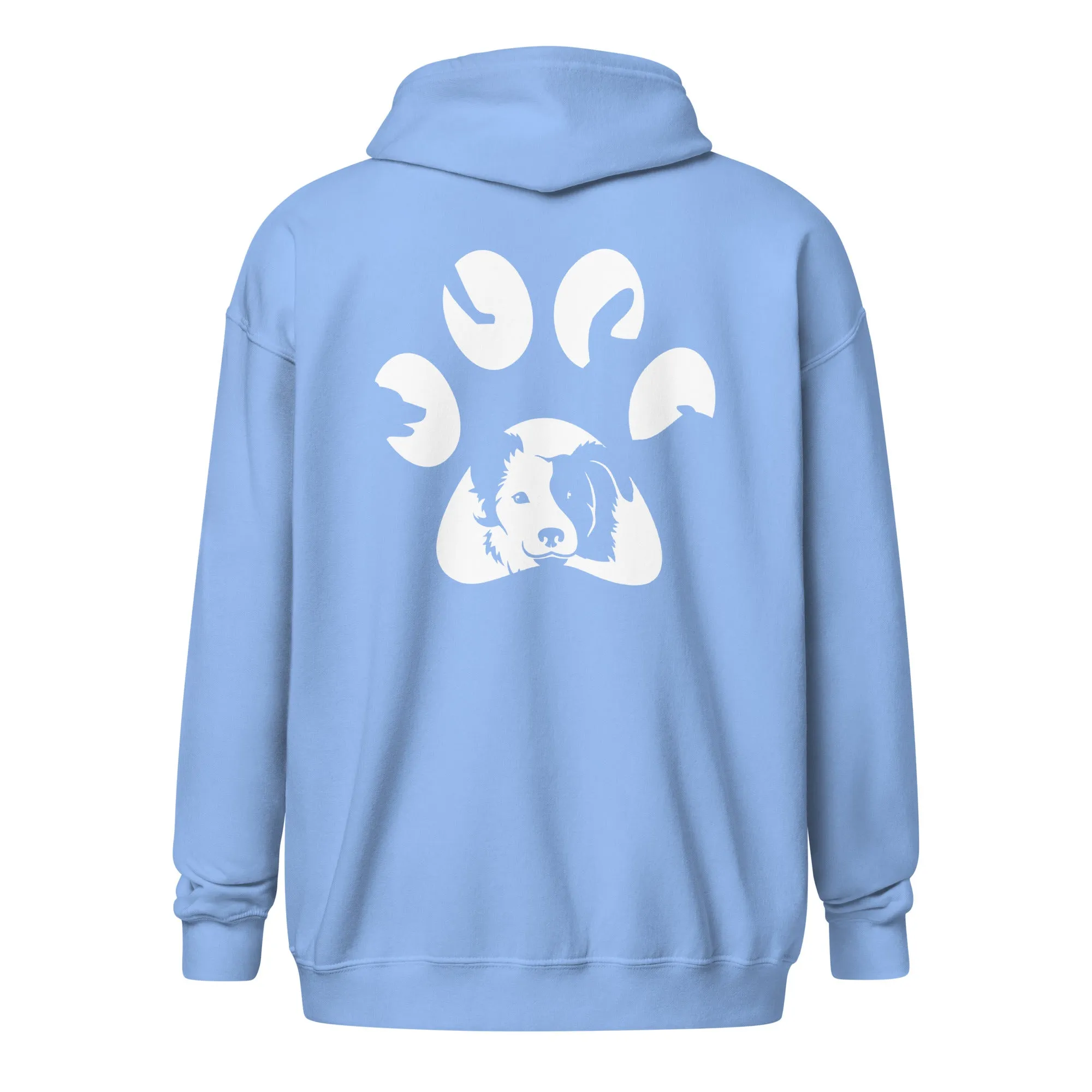 Dog Pawprint Unisex Zip Hoodie