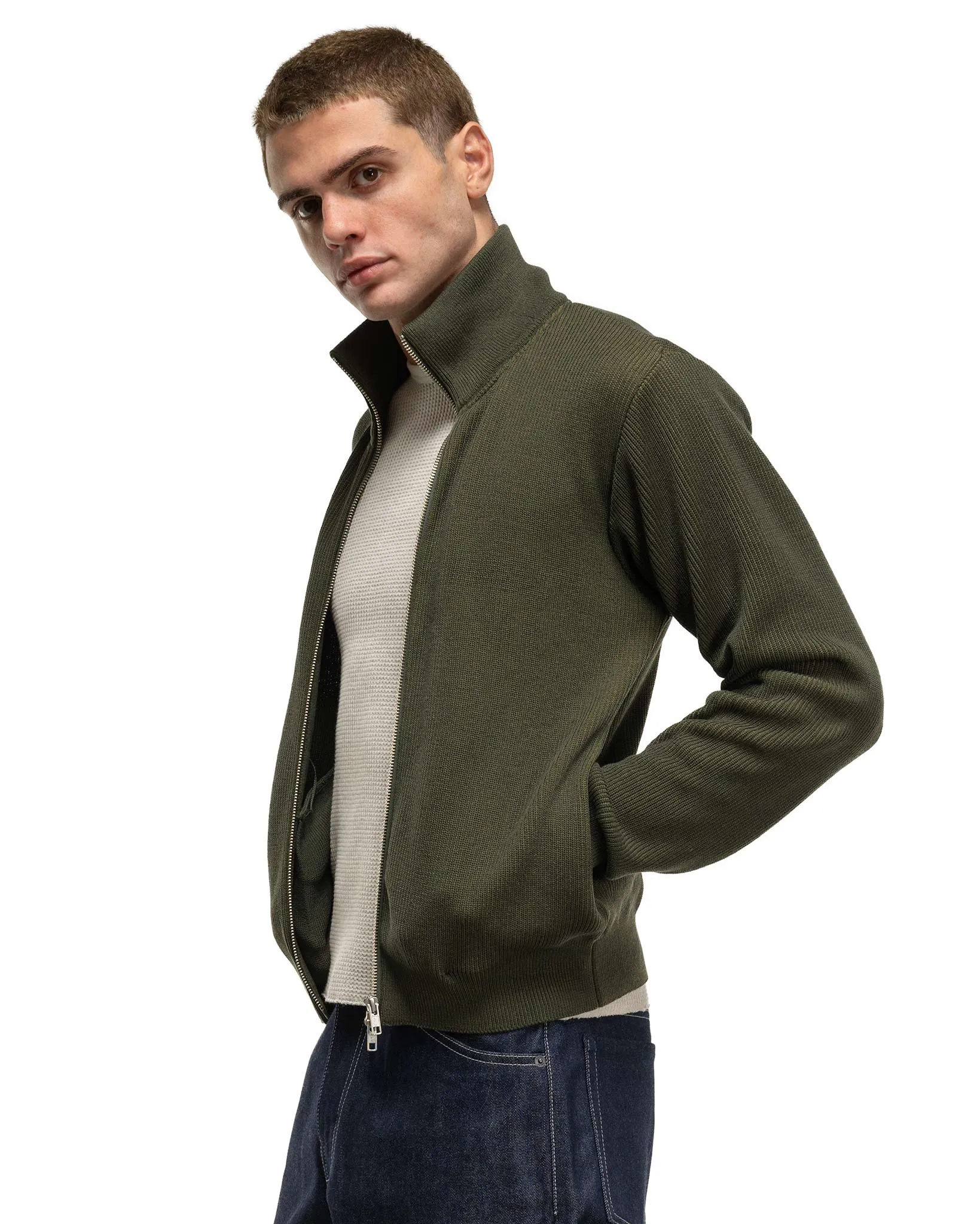 Drivers Cardigan Olive