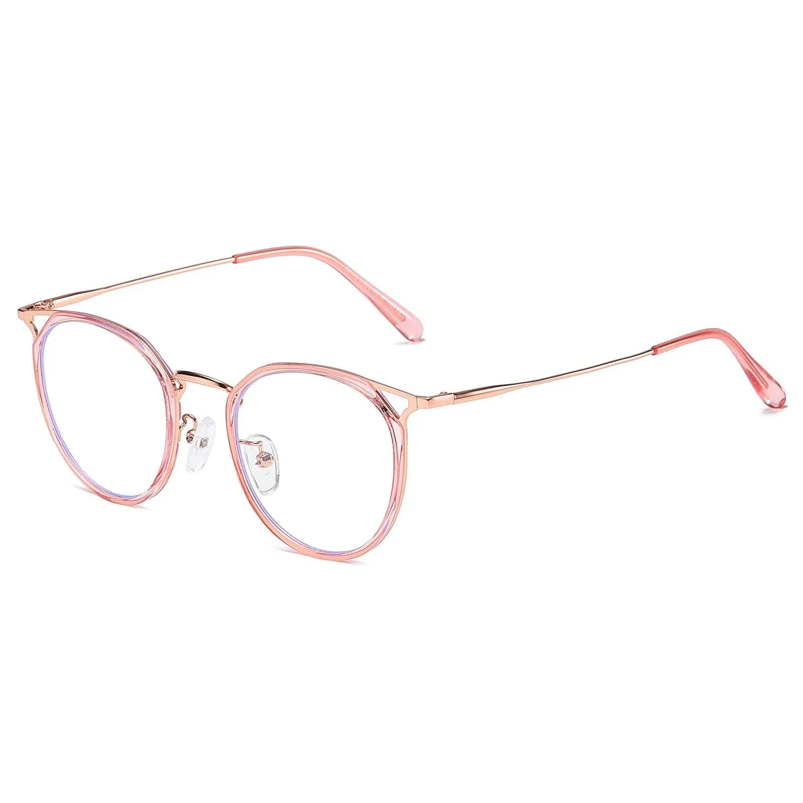 DUCO Blue Light Blocking Glasses Women Vintage Cateye Round Frame Eyeglasses W012