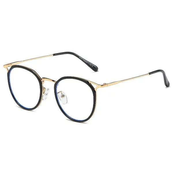 DUCO Blue Light Blocking Glasses Women Vintage Cateye Round Frame Eyeglasses W012