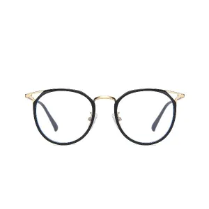 DUCO Blue Light Blocking Glasses Women Vintage Cateye Round Frame Eyeglasses W012