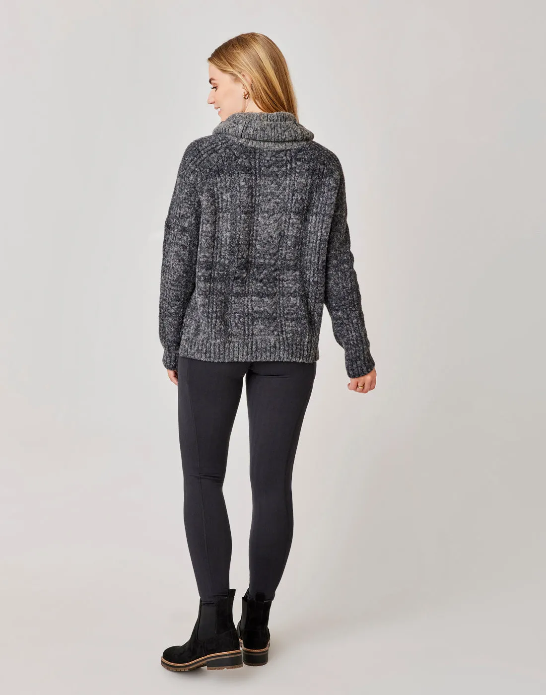 Field Sweater: Black Heather - FINAL SALE