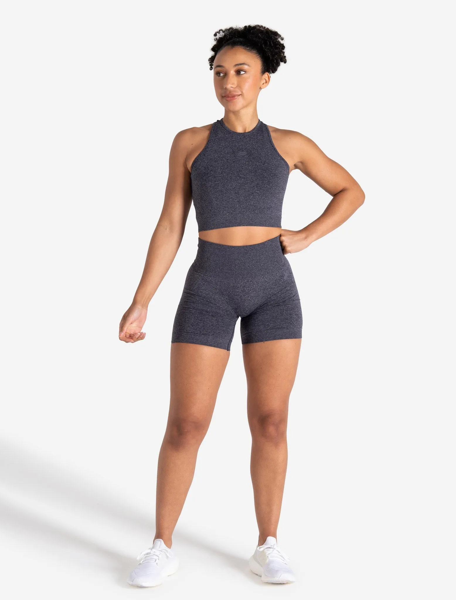 Form Seamless Crop Tank - Navy Marl