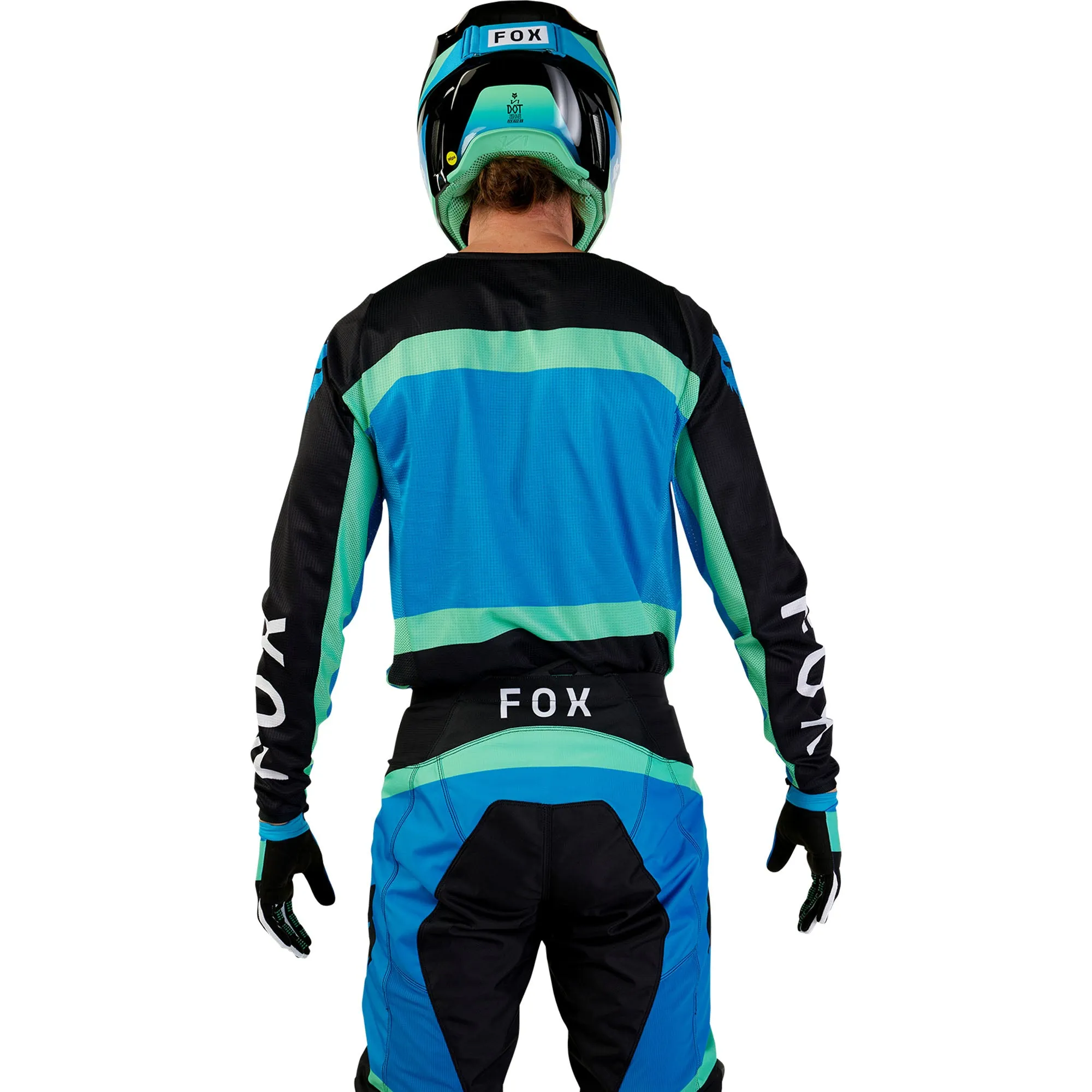 Fox Racing  Mens 180 Ballast Offroad Jersey Moisture Wicking Vented Black Blue