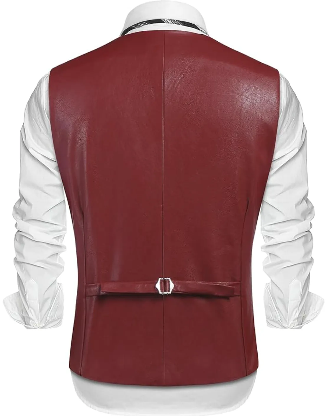 Full Back Maroon Genuine Leather Vest