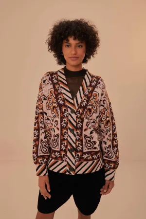 Glam Tapestry Knit Cardigan