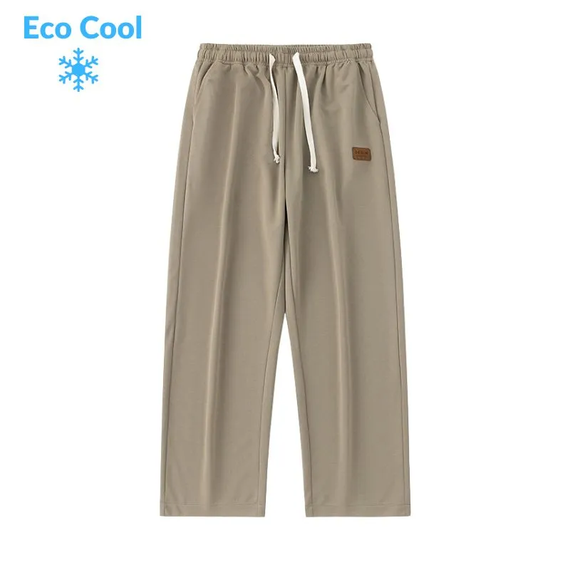 Ice Silk Solid Pants