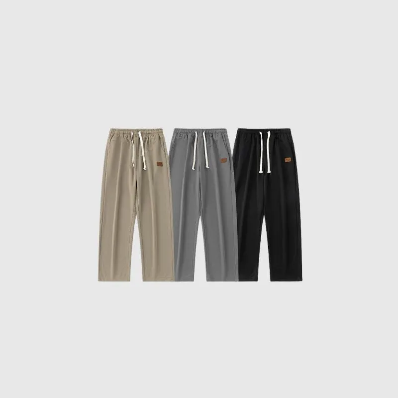 Ice Silk Solid Pants