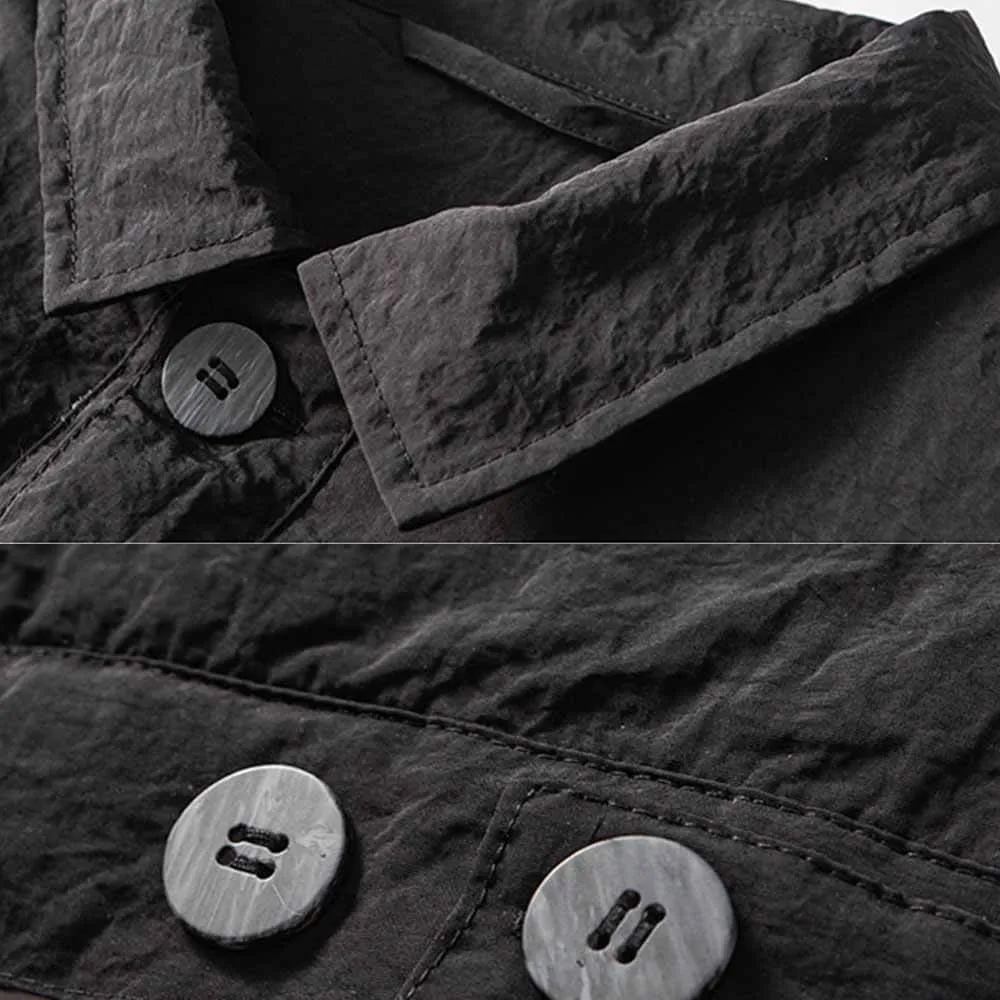 Japanese Style Wrinkled Lapel Warm Workwear Jacket