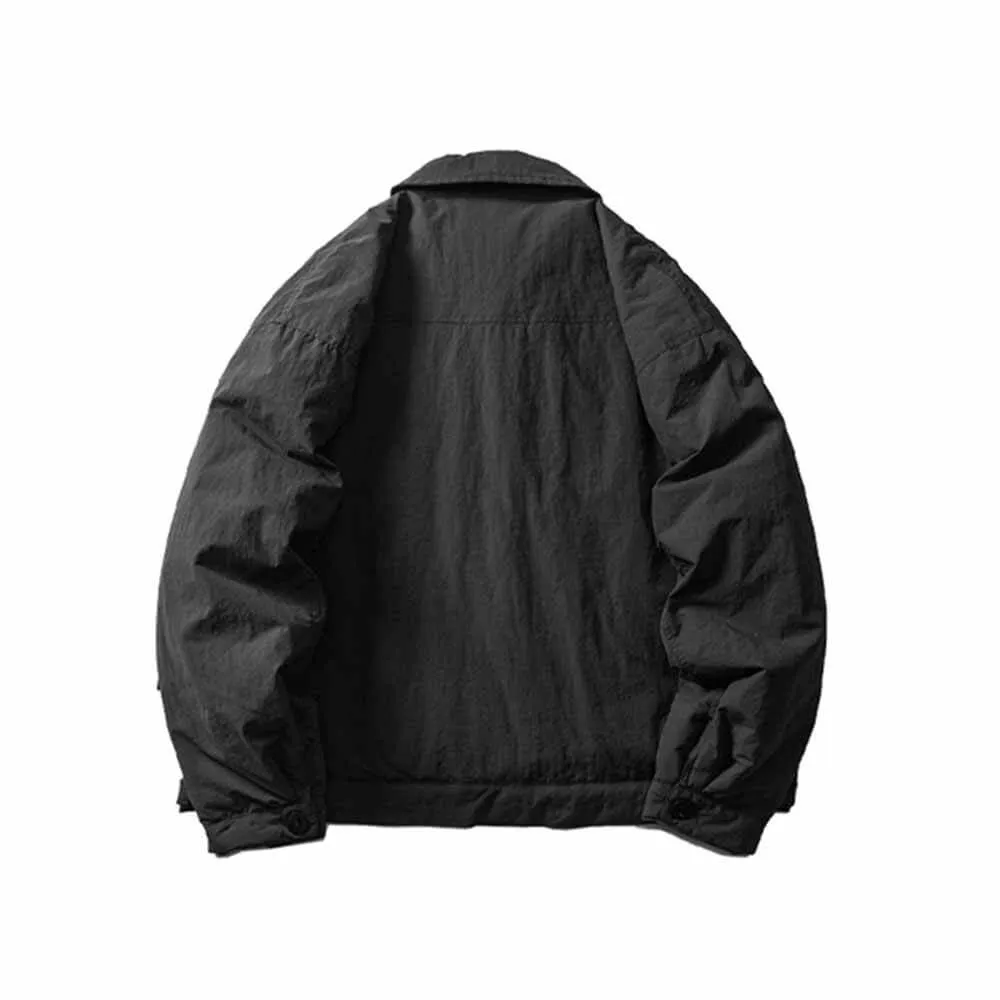 Japanese Style Wrinkled Lapel Warm Workwear Jacket