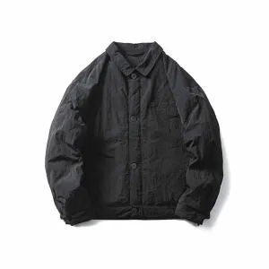 Japanese Style Wrinkled Lapel Warm Workwear Jacket