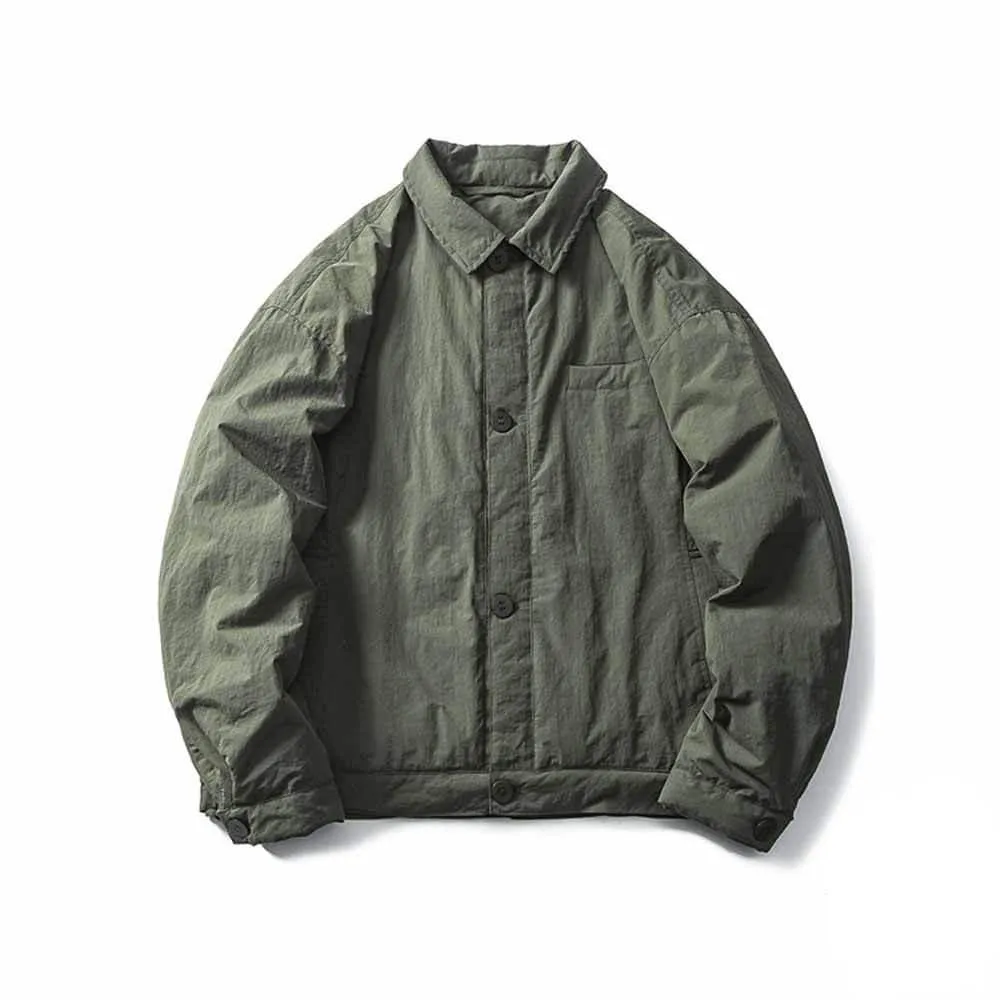 Japanese Style Wrinkled Lapel Warm Workwear Jacket