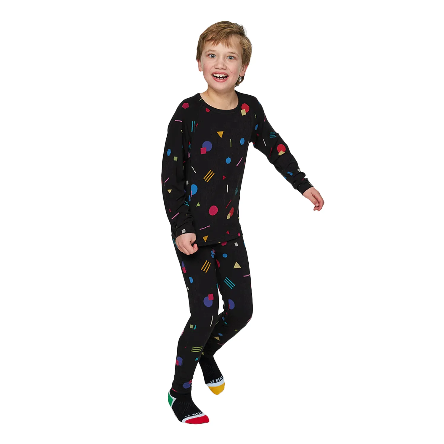 Le Bent Kids Confetti Midweight Raglan Top 2025 Black