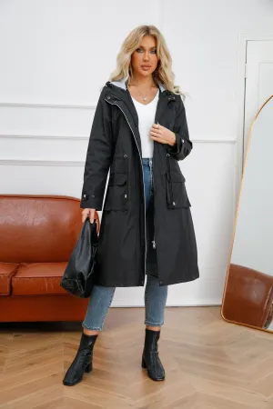 Long Casual Trench Coat Women Waterproof