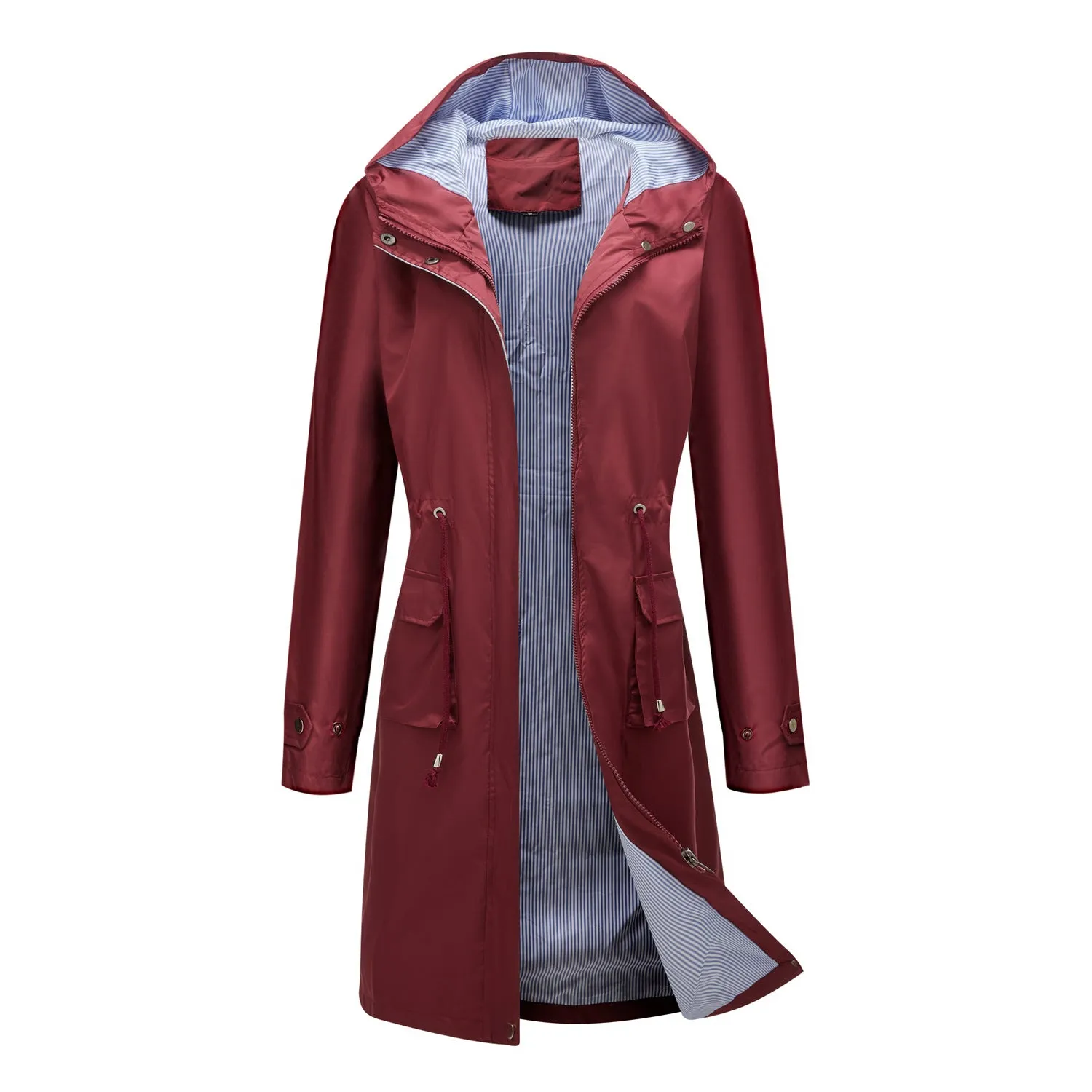 Long Casual Trench Coat Women Waterproof