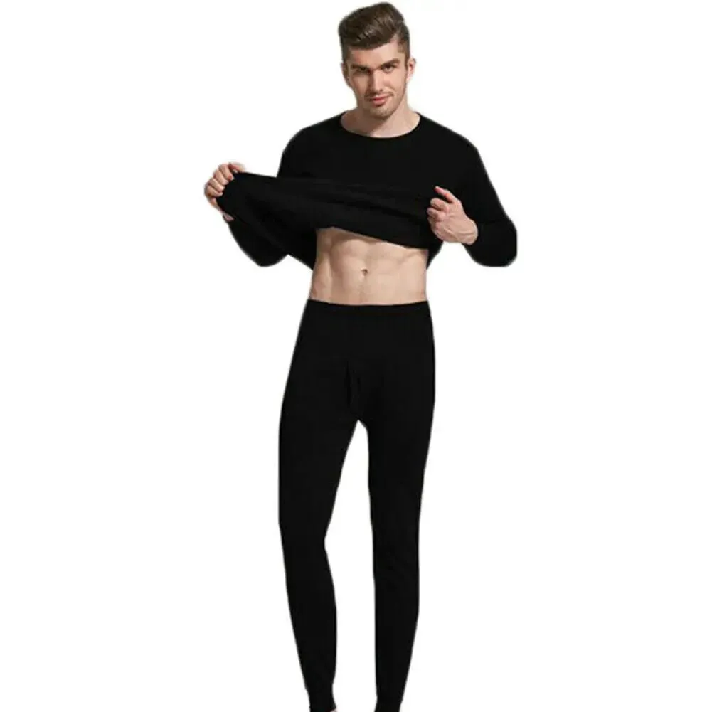 Men's Insulated Thermal Underwear Quick Dry Fleece Lined Base Layers for Winter Essentials