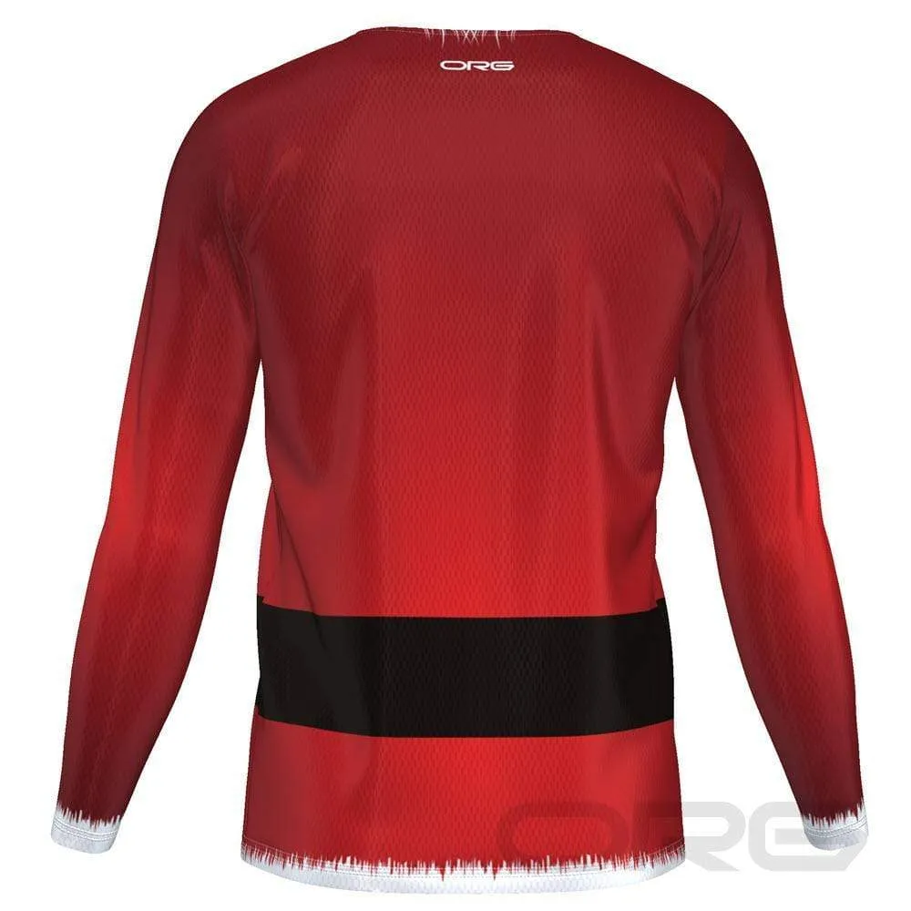 Men's Santa Claus Christmas Suit Long Sleeve Running Shirt